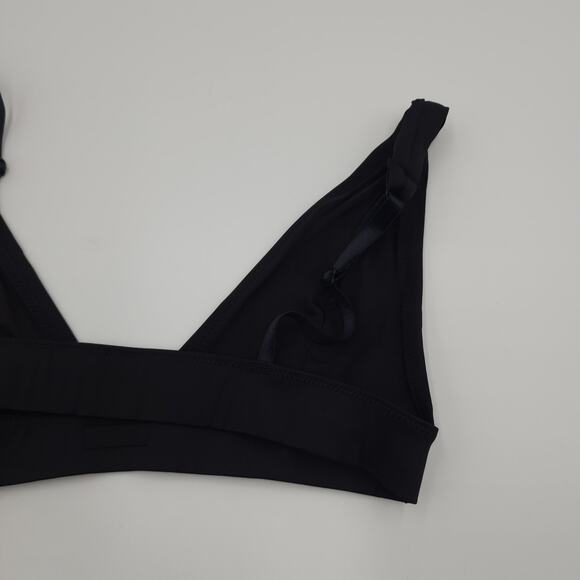 SKIMS Swim Plunge Bikini Top in Onyx Size M - Picture 6 of 7